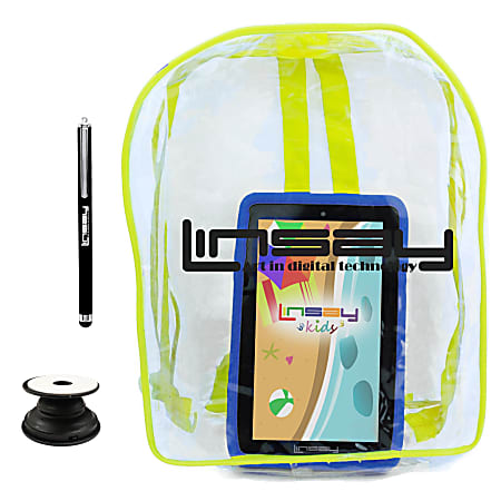 Linsay F7 Tablet, 7" Screen, 2GB Memory, 64GB Storage, Android 13, Kids Blue, F7UHDKIDSBAGBP