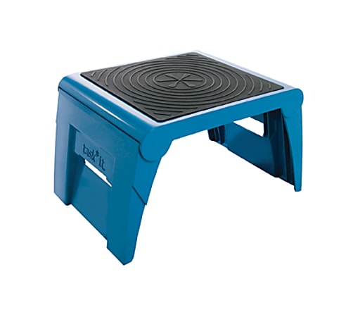 Cramer One Up Nonslip Folding Step Stool - 1 Step - 9.5" x 14.5" x 11.3" - Blue