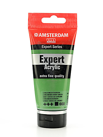 Amsterdam Expert Acrylic Paint Tubes, 75 mL, Chromium Oxide Green, Pack Of 2