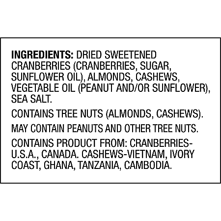 Orchard Valley Harvest Cran Nut Mix - Gluten-free, No Artificial Color, No Artificial Flavor, Preservative-free, Resealable Bag - Crunch, Dried Cranberries, Almond, Cashew, Sweet & Salty, Fruit - 1 Serving Bag - 1.85 oz - 14 / Carton