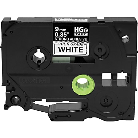 Brother HGES2215PK - Extra strength adhesive - black on white - Roll (0.35 in x 26.3 ft) 5 cassette(s) bulk - laminated tape - for Brother PT-P950; P-Touch PT-18, E100, E300, E500, E550, P900, P950; P-Touch EDGE PT-P750