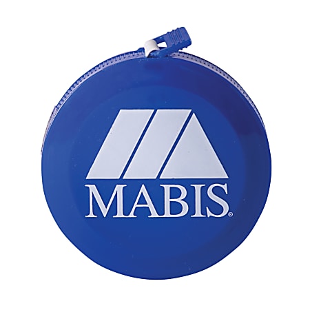 MABIS Fiberglass Retractable Compact Tape Measure, 1/4" x 60", Blue