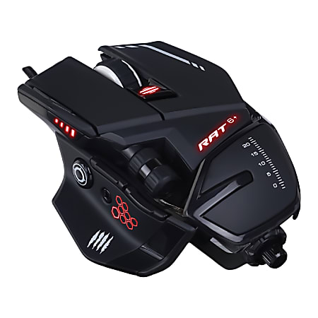 Mad Catz R.A.T. 6 Corded Optical Gaming Mouse Full Size Black