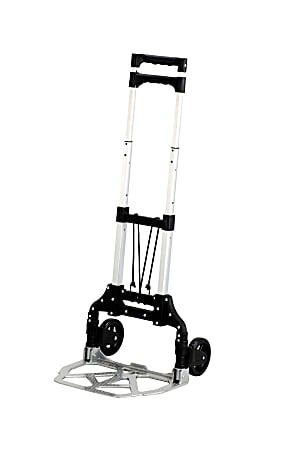 Safco® Stow & Go Cart™ Lightweight Hand Truck, 110 Lb. Capacity, 5" Wheels, Gray