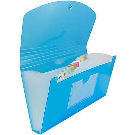 JAM Paper Expanding File 6 Expansion 4 12 x 7 Blue - Office Depot