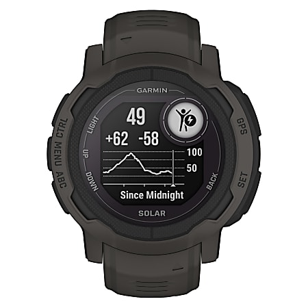 Garmin Instinct Solar GPS Smartwatch Graphite Office Depot