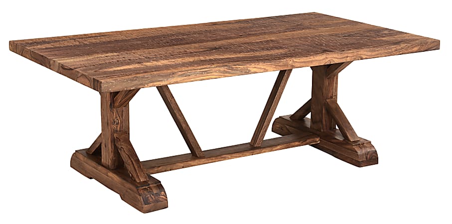 Coast to Coast Carson Cocktail/Coffee Table, 19"H x 52"W x 28"D, Brownstone Chatter