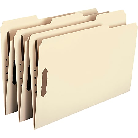 Smead® Manila Fastener Folders, Legal Size, 100% Recycled, Box Of 50