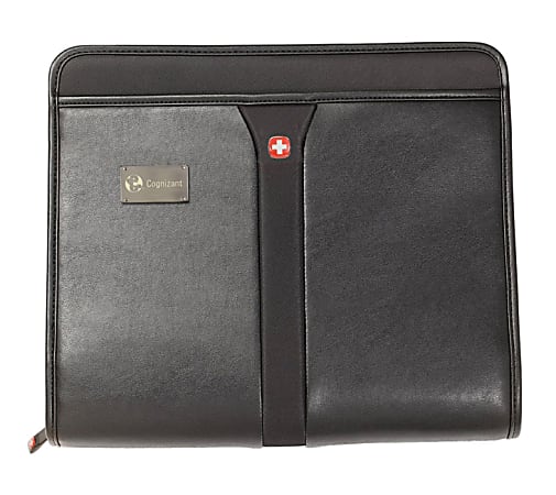 Wenger® Vinyl Zip-Folio, Black