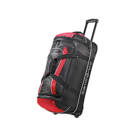 Samsonite® Andante 28" Wheeled Duffel Bag, Black/Red