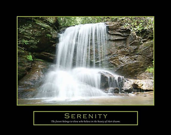 Crystal Art Gallery Motivational Print On Canvas, Serenity, 22"H x 28"W, Green