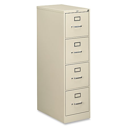 HON® 510 25"D Vertical 4-Drawer File Cabinet, Metal, Putty