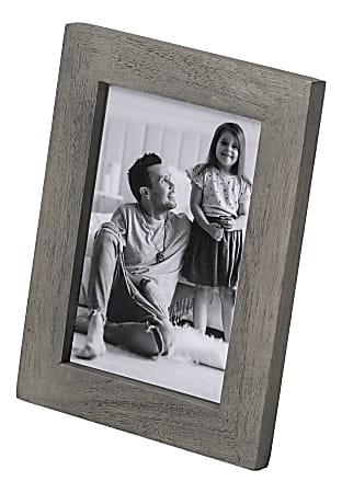 Realspace Luna Wood Picture Frame 5 34 x 7 34 Matted For 4 x 6 White -  Office Depot