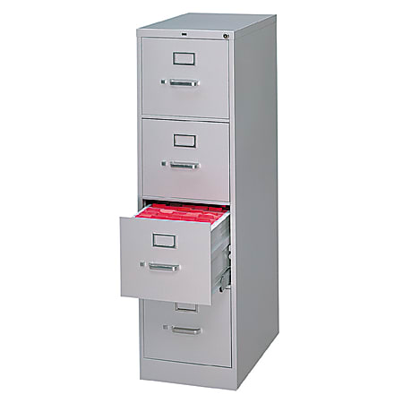 HON® 510 25"D Vertical 4-Drawer File Cabinet, Light Gray