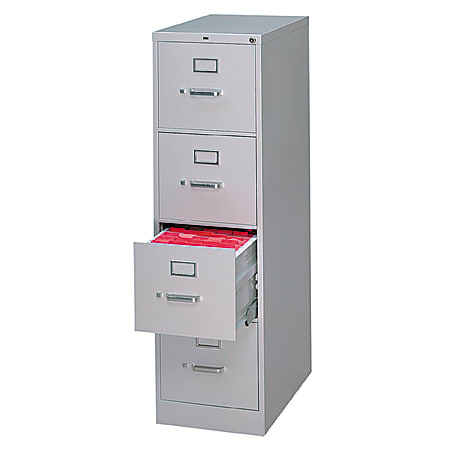 Hon 510 25 D Vertical 4 Drawer File Cabinet Light Gray Office Depot