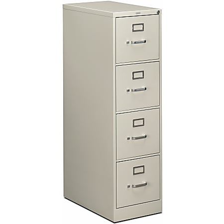 Hon 510 25 D Vertical 4 Drawer File Cabinet Light Gray Office Depot