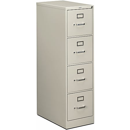 HON 510 25 D Vertical 4 Drawer File Cabinet Light Gray Office Depot