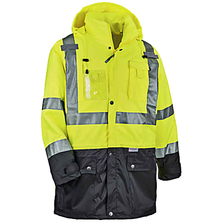 Ergodyne GloWear® 8386 Type R Class 3 High-Visibility Outer Shell Jacket, X-Large, Lime