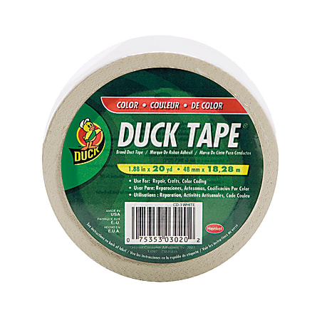 Duck® Colored Duct Tape, 1 7/8" x 20 Yd., White