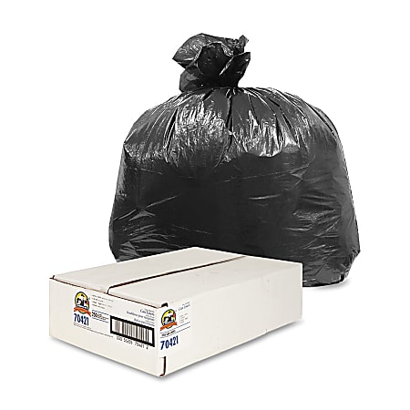 Genuine Joe Linear Low Density Trash Liners, 40-45 Gallon, Black, 250 Per Carton