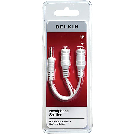 Belkin Speaker and Headphone Splitter - Mini-phone Male, Mini-phone Female - Black