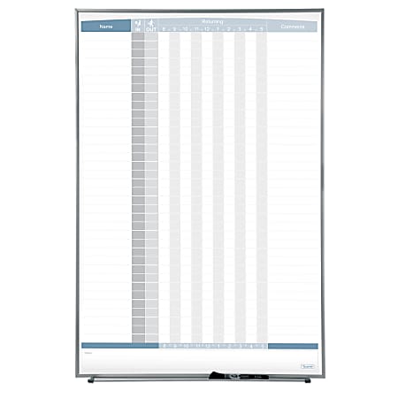 Quartet® Matrix® In/Out Board, 34" x 23", Aluminum Frame With Silver Finish
