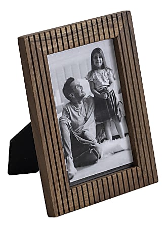 Realspace® Becker Wood Picture Frame, 5-3/4" x 7-3/4", Matted For 4" x 6", Natural