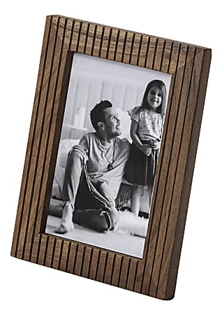 Realspace Luna Wood Picture Frame 5 34 x 7 34 Matted For 4 x 6 White -  Office Depot
