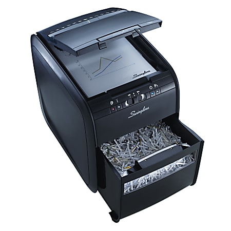 Stack-and-Shred 80X Auto Feed Cross-Cut Shredder, 80 Auto/6 Manual Sheet Capacity