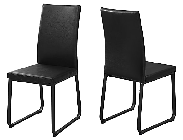 Monarch Specialties Shasha Dining Chairs, Black, Set Of 2 Chairs