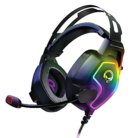 HyperGear SoundRecon RGB LED Professional Gaming Headset, Black, HPL15596