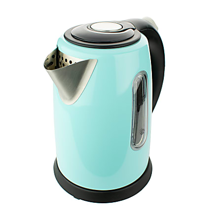 Brentwood 1-liter Stainless Steel Electric Cordless Kettle, Blue