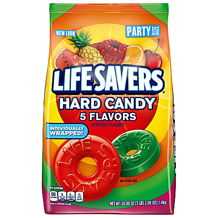 Life Savers® Hard Candy 5-Flavor Party Size Bag, 50 Oz