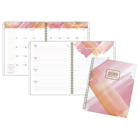 AT-A-GLANCE® Painted Love Weekly/Monthly Planner, 4 7/8" x 8", 30% Recycled, Pink, January to December 2018 (1066-200-13-18)