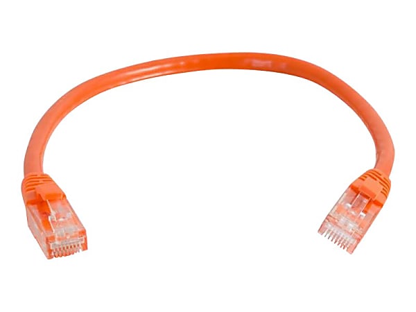 C2G Cat5e Snagless Unshielded (UTP) Network Patch Cable - Patch cable - RJ-45 (M) to RJ-45 (M) - 2 ft - UTP - CAT 5e - molded, snagless, stranded - orange