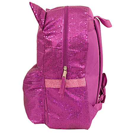 Cat Sequin Backpack With 3 D Ears Purple - Office Depot
