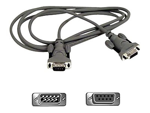 Belkin PRO Series - Serial extension cable - DB-9 (M) to DB-9 (F) - 6 ft - molded, thumbscrews