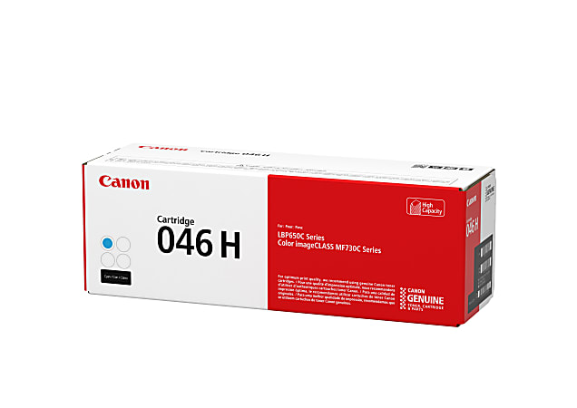 Canon 046H High Yield Cyan Toner Cartridge 1253C001 - Office Depot