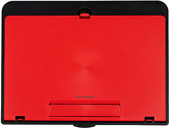 Mind Reader Adjustable Lap Desk With Storage And Cushion, 11-1/4" x 15", Red