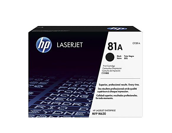 HP 81A Black Toner Cartridge, CF281A