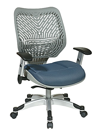 Office Star™ Unique Self-Adjusting SpaceFlex Mid-Back Managers Chair, Blue