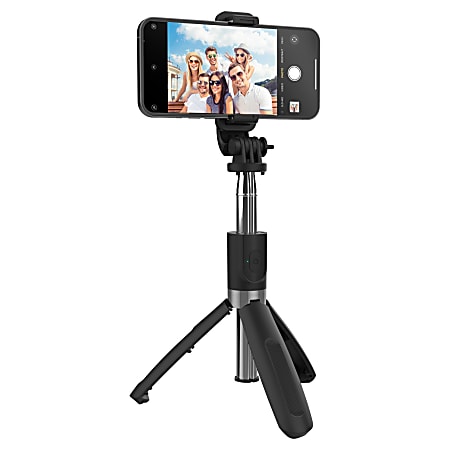HyperGear SnapShot Wireless Selfie Stick, 7-1/2”H x 1-7/16”W x 1-13/16”L, Black, HPL15437