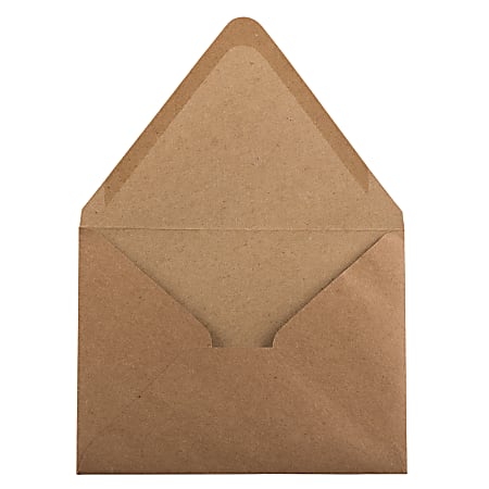 JAM Paper® Envelopes, A2, Peel & Seal, Brown, Pack Of 50 Envelopes