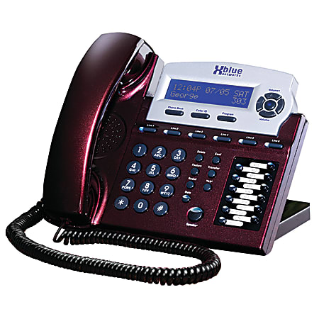 XBLUE Networks X16 Corded Telephone, Red Mahogany