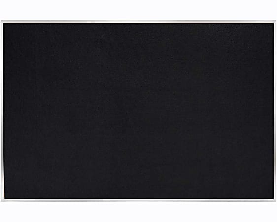 Ghent® Rubber Bulletin Board, 48 1/2" x 60 1/2", 90% Recycled, Black Satin Aluminum Frame