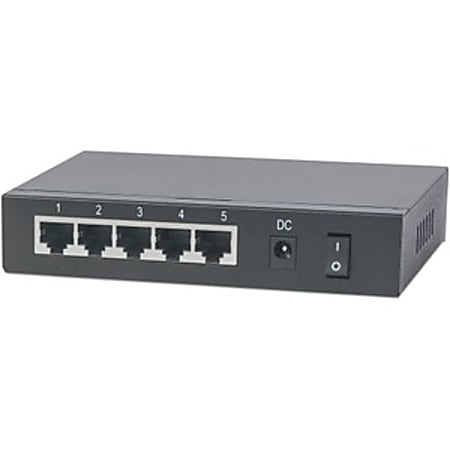 Intellinet Network Solutions PoE-Powered 5-Port (4x PSE PoE Ports, 1x PD PoE Port) Gigabit Switch with PoE Passthrough