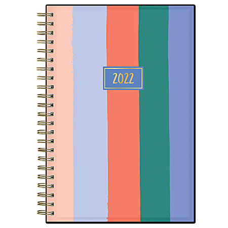 Blue Sky™ Idlewild Weekly/Monthly Planner, 5” x 8”, Painted Rainbow, January To December 2022, 134898