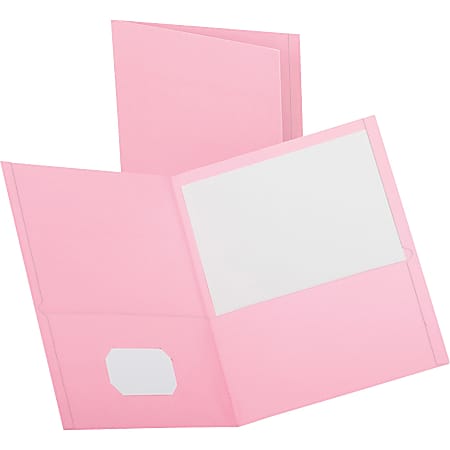 Oxford™ Twin-Pocket Portfolios, 8 1/2" x 11", Pink,