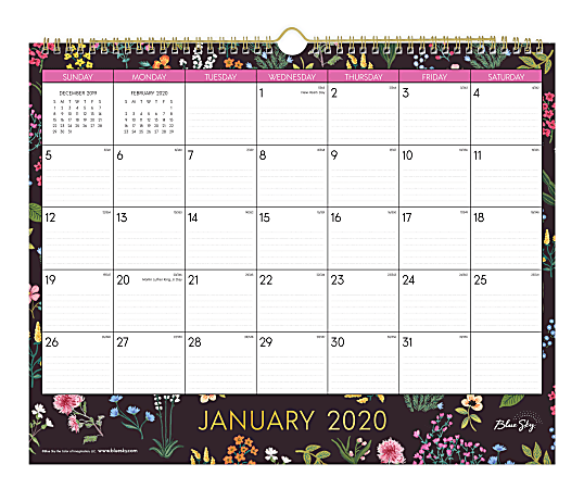 Blue Sky Monthly Wall Calendar 15 x 12 Londonberry January To December