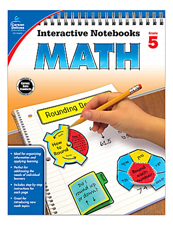 Carson-Dellosa Interactive Notebook For Math, Grade 5